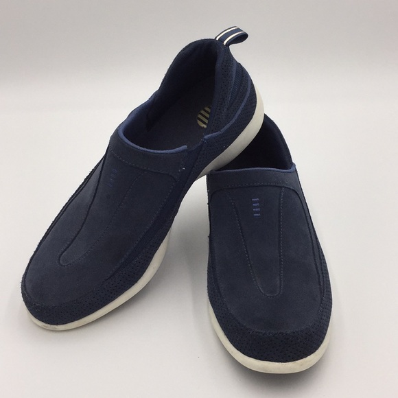 Lands' End 98109 Women’s Solid Blue Suede Slip On Casual Shoes Sneakers Size 10B - Picture 7 of 9